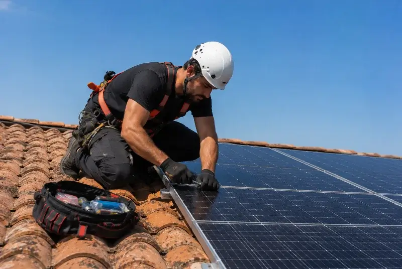 Maintenance et monitoring de panneaux solaires à la Bazouge-du-Désert